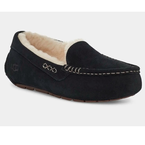 Ugg Australia Ansley Black Moccasin Slippers